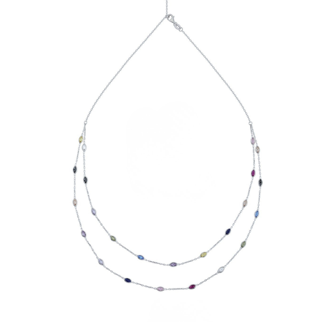 Colour Drop Double Necklace