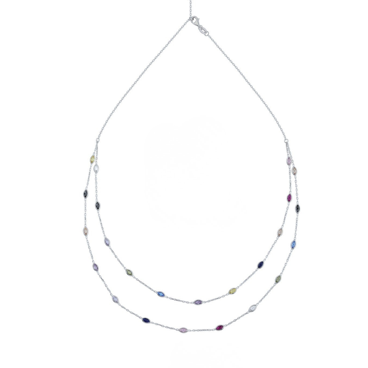 Colour Drop Double Necklace
